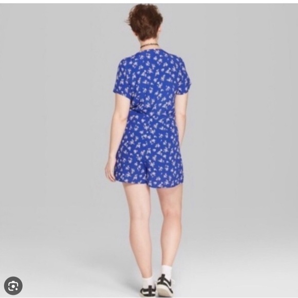 Wild Fable Blue Floral Romper - Picture 3 of 7